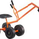 Albott Ride On Sand Digger Excavator Toys Working Crane with 8 inches Wheels and 360 Rotation Seat (Orange)