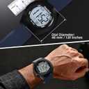 SOCICO Mens Digital Watch Sports Waterproof Outdoor Large Face Military Watches with Stopwatch Back Light Alarm Date Display, Blue