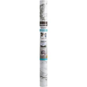 Duck Brand Peel & Stick Adhesive Laminate - White Marble, 20 in. x 15 ft.