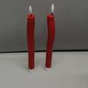 Wondise Flameless Taper Candles with Timer, 2 Pack Battery Operated Flameless Flickering Candles Real Wax Burgundy LED Candle for Christmas Wedding Dinner Decorations