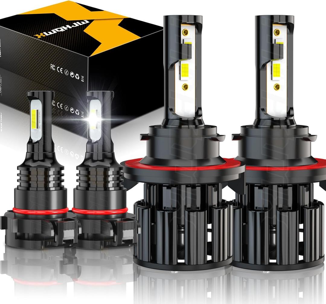 Compatible for 2007 2008 2009 2010 2011 2012 2013 2014 GMC Yukon Light Bulbs Fog Lights, Plug n Play, Powersports Bulbs for Off road, 4-Pack