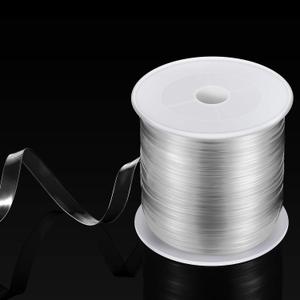 BBTO Clear Elastic Strap Lightweight Elastic Clear Bra Strap for Cloth Sewing Project (33 Yards x 0.06 Inch)