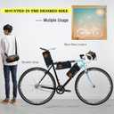 Bike Handlebar Bag, 2.4L Large Capacity Bicycle Front Storage Pouch with Detachable Shoulder Strap, Waterproof Universal Fit for MTB Road Bike Folding Bike Scooter (Black)