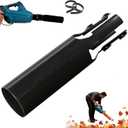 Leaf Blower Air Booster Attachment, Universal 2X High-Speed Cyclone Turbo Nozzle, Fits 2-4 Inch Round Nozzles, Airflow Amplifier for Lawn, Yard, Patio & Snow Cleaning (Black)