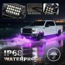 20 Pods Full Angle RGBW LED Rock Lights, 6500K Pure White RGB Rock Light for Semi Truck Jeeps Trailer Pickup Offroad Boat RV Underbody 12V Waterproof Neon Underglow Kit with APP/RF Control Sync Music