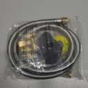 Upgraded 6 Feet High Pressure Braided Propane Hose Extension with Conversion Coupling 3/8" Flare to 1/2" Female NPT, 1/4" Male NPT, 3/8" Male Flare for BBQ Grill, Fire Pit, Heater