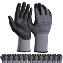 Safety Work Gloves MicroFoam Nitrile Coated-12 Pairs,Seamless Knit Nylon Gloves,Home Improvement,Micro-Foam Gloves Size M