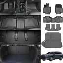 AOMSAZTO Floor Mats and Cargo Mat Compatible with 2020-2026 Toyota Highlander (7 Seats Only): Heavy Duty TPE All Weather Protection Car Floor Mats - 3 Rows Full Set Rubber Highlander Cargo Liner