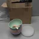 5 Pack Unbreakable Wheat Straw Bowls with Lid, 26 OZ Cereal Bowls for Kitchen, Dishwasher Safe Soup and Salad Bowls, Reusable microwave bowl for Ice Cream,Snack and Fruits, 6in