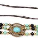 CHIC DIARY Western Cowboy Hat Band Replaceable Hat Belt for Men Women Panama Hatbands with Turquoise