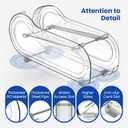 2 Pack Auto-Rolling Soda Can Organizer for Refrigerator/Fridge, Upgraded Soda Can Dispenser & Holder for Pantry Storage 10 Standard Size 12oz/ 11.2oz/ 355ml/ 330ml Drink Short Cans (Clear)