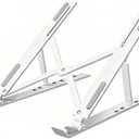 White Laptop Stand, Minimalist & Versatile, Lightweight & Portable