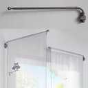 Swing Arm RodsSet of 2, 0.47inch Diameter, 15.8-inch to 27.5-inch, silver gray