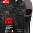 CRUVHEAL 220+ lbs Plantar Fasciitis High Arch Support Insoles Men Women - Orthotic Shoe Inserts - Boot Work Shoe Insole (Gray, M) (M(Men 9-10.5/Women 10-11.5), Graphite)