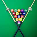 3 x YKW 5 Pack Billiards Ribbon Set, 5/8 Inch x 3 Yard Grosgrain Ribbons Each, 8 Ball Pool Cue Trophy Patterns, Tournament Gift Wrap for Players, Game Room, Man Cave Decorations