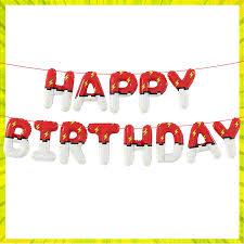 Happy Birthday Banner Red/White - DIY Backdrop Sign for Parties, Adults, Kids, Women & Girls - Birthday Decorations & Party Supplies