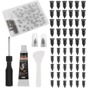 3 x 60PCS Car Tire Repair Rubber Nail Kit,Self-Tapping Tire Plug Kit Includes Tires Repairs Screws/Screwdrivers/Glue,Professional Tires Repair Screws Kits for Cars/Motorcycle