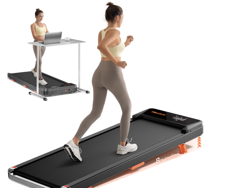 Walking Pad,Treadmill with Incline for Home Office, 2.5HP Portable Under Desk Treadmill with 265 Lbs Capacity,Remote Control, Led Display