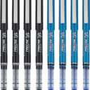 Pilot Precise V5 Rollerball Pens, Extra Fine Point 0.5 mm Black/Blue Pens, Black/Blue, Pack of 8 - Ideal for School, Journaling & Office Writing