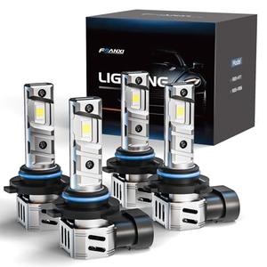 FRANXI 9005/HB3 9006/HB4 Bulbs Combo Fog Lights, 120W 32000LM Super Bright 6000K Cool White, 1:1 Design with Cooling Fan, Plug and Play, Pack of 4