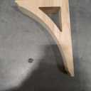 12 in x 2-1/2 in x 8 in Unfinished Medium Solid Traditional Plain Wood Bracket Corbel