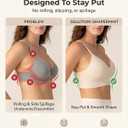 SHAPERMINT Bras for Women - Lingerie Bra, Bralettes for Women with Support, No Underwire Plus Size Bras for Women (Beige, L)