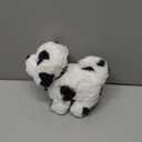 Hopearl Walking Point Dog Interactive Electronic Pet Plush Toy Puppy Woof and Moving Animated Nodding Head Gift for Toddlers Birthday, Black, 7''