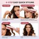 Curling Iron Hair Crimper Waver - CHIKYO 3 Barrel Rovy Wave Curling Iron, 1.25 Inch Ionic Beach Waves Curling Wand, Deep Waver Hair Curler Hot Tool with Ceramic for Women, Dual Voltage, Easy to Use