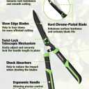 WORKPRO 3-Piece Garden Shears Set - 20 Hedge Shear, 24 Anvil Lopper & 8 Pruning Shear, Heavy-Duty Gardening Clippers with Sharp Blade, Comfort Grip Handle for Branches, Shrubs, and Hedges