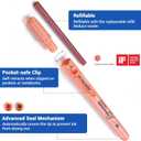 WRITECH Retractable Highlighters Assorted Colors: Chisel Tip Click Aesthetic Highlighter Marker Pens Pack Multi Colored Ink No Bleed Smear for Highlighting Journaling (12ct Mild+Vintage)