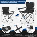 WEIDIORME 2 Pack Lightweight Camping Chairs, 300LBS Heavy-Duty Portable Folding Chairs with Carry Bag, Compact Design for Camping, Beach, Picnics, and Outdoor Event, Large