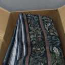 GENIMO Washable 4x6 Area Rug, Vintage Boho Floral Carpet, Soft Low-Pile Non-Slip Thin Rug for Living Room, Bedroom, Dining Room, Nursery, Dark Green