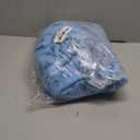 Chiffon Bridesmaid Dresses for Women Floral One Shoulder Ruffle Formal Evening Gown with Pockets Floral Blue Size 14