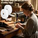 FIVEIZERO 2 Roll Jelly Roll Batting Strip - 2 1/2 Inch Polyester Blend Batting Roll, 70 Yards for Jelly Roll Rugs, Throw Rugs, Braided Rugs, Quilts & Sewing Projects, 1.4mm