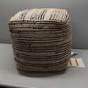 Signature Design by Ashley Absalom Hemp Pouf, 16 x 16 Inches, Multicolored