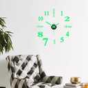 DIY Wall Clock Silent Frameless Wall Clocks Battery Operated 19.7 Inch Luminous Acrylic Wall Clock Sticker Modern Wall Clocks for Living Room Kitchen Bedroom Office (M)