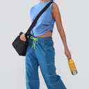 Workout Tops for Women Lightweight Yoga Shirts Athletic Top Gym/Running Cropped Tank Tops Baby Blue (Blue)