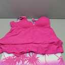 ROSEWE Womens Tankini Bathing Suits, Two-Piece Smocked Swim Dress, Print Swimsuits with Board Shorts (XX-Large, Hot Pink)