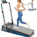 Walking Pad with 12% Incline/Adjustable Height Handle Bar, Upgraded 3.5HP Walking Pad with Handle Bar, 4 in 1 Foldable Treadmill with Incline, Electric Portable Treadmills for Home 350LBS, LED Display