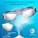 Aegend Swim Goggles 2-Pack, No Leaking Anti-Fog UV Protection Mirrored Swim Glasses for Adult Men Women, Wide View Outdoor