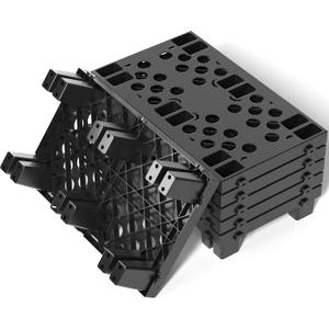KJE 6 Pack Plastic Pallets, Lightweight Nestable Moisture-Proof Floor Pallets, Ventilated Grid Plastic pallets for Basement Storage and Warehouse Use (19.7" x 11.8" x 3.9")