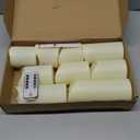 Flameless Candles with Remote, Battery Operated Flickering Flameless Candles, LED Candles with Timer 2/4/6/8H, with Realistic LED Candles Set of 9 (D3 x H 3" 4" 5" 6" 7") (Ivory)