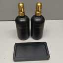 Prus Waso Soap Dispenser Bathroom Set, Hand and Lotion Dispenser with Stainless Steel Pump, Perfect for Black and Gold Bathroom Decor. (Gold & Black)