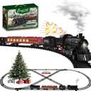 Mantfuty Train Set Train Toys for Kids w/Smokes, Lights & Sound Electric Trains w/Steam Locomotive Train Carriages & Luxury Tracks Model Trains for 3 4 5 6 7 8+