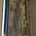 Height Adjustable Standing Desk with Power Outlets and LED Lights - 32" Manual Stand Up Desk with Monitor Stand and Storage Shelves Small Mobile Rolling Computer Desk Portable Laptop Table, Rustic