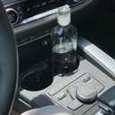 Reusable Borosilicate Glass Water Bottle 16 oz with Sleeve  Slim, Clear, Leakproof Bottle with Time Marker  BPA-Free, Double-Walled, Wide Mouth, for Hot or Cold Drinks, Motivational Gift (Clear)