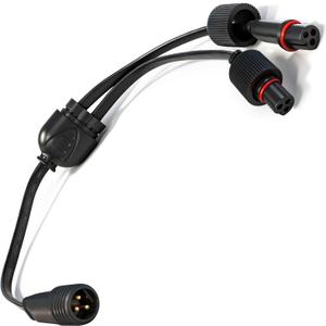 Y-Splitter for Govee Permanent Outdoor Lights,Y-Extension Cord,Compatible with Govee H705A H705B H705C H706A H706B,3-Pin Power Cord for Spot String Lights  Durable & Waterproof (Y-Splitter (2 Female to 1 Male))