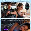 Smart Watch for Women Men, 1.85" HD Fitness Watch with 120 Sports Modes, 5.3 Bluetooth Call, 250+ Custom Dials, Heart Rate/Sleep Monitor Fitness Tracker, IP68 Waterproof Smartwatch for Android iOS (Black)