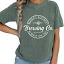 Women Maternity Shirt Comfort Colors Breastfeeding Nursing Friendly Zip Tshirt Mama's Boobery Always On Tap Tops (X-Large, Green)