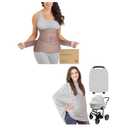 KeaBabies 3 in 1 Postpartum Belly Support Recovery Wrap and Baby Car Seat Cover - Postpartum Belly Band - Car Seat Covers for Babies - Postpartum Waist Belt